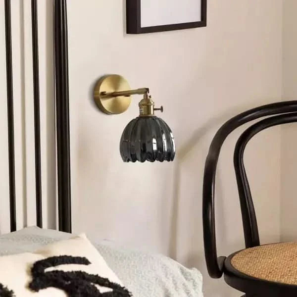 Vintage Tulip Glass Wall Sconce Light