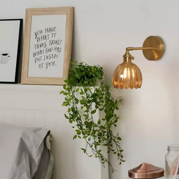 Flower Bud Tulip Glass Wall Light