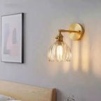 Vintage Tulip Glass Wall Sconce Light