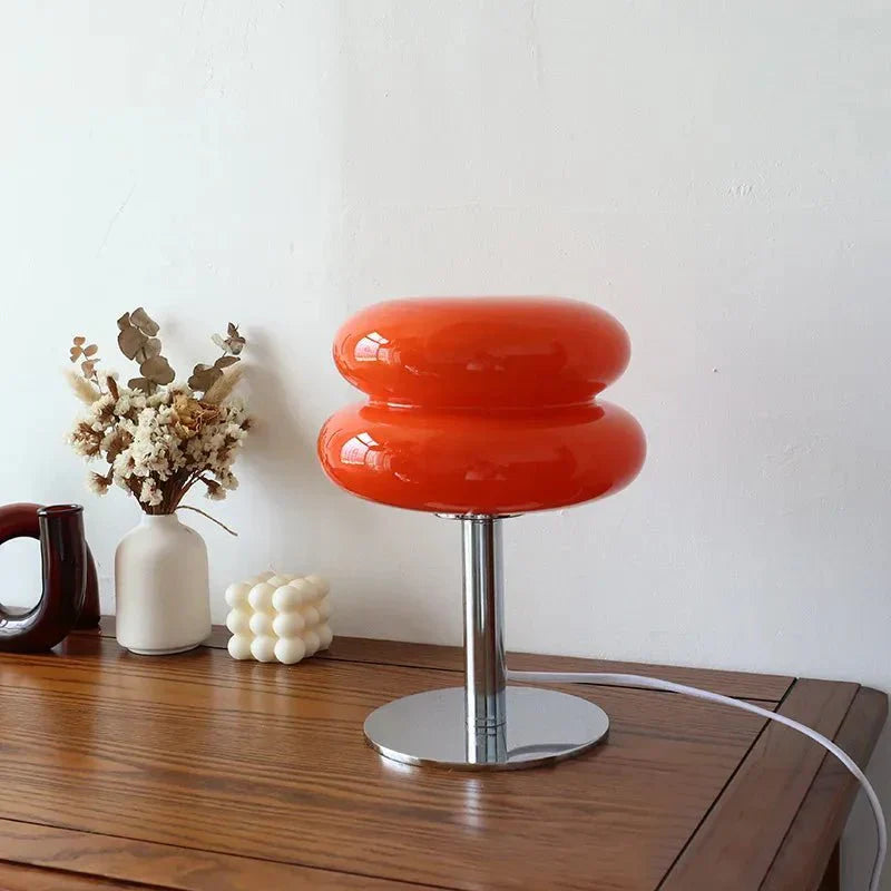 Retro Macaron Table Lamp made of colored glass