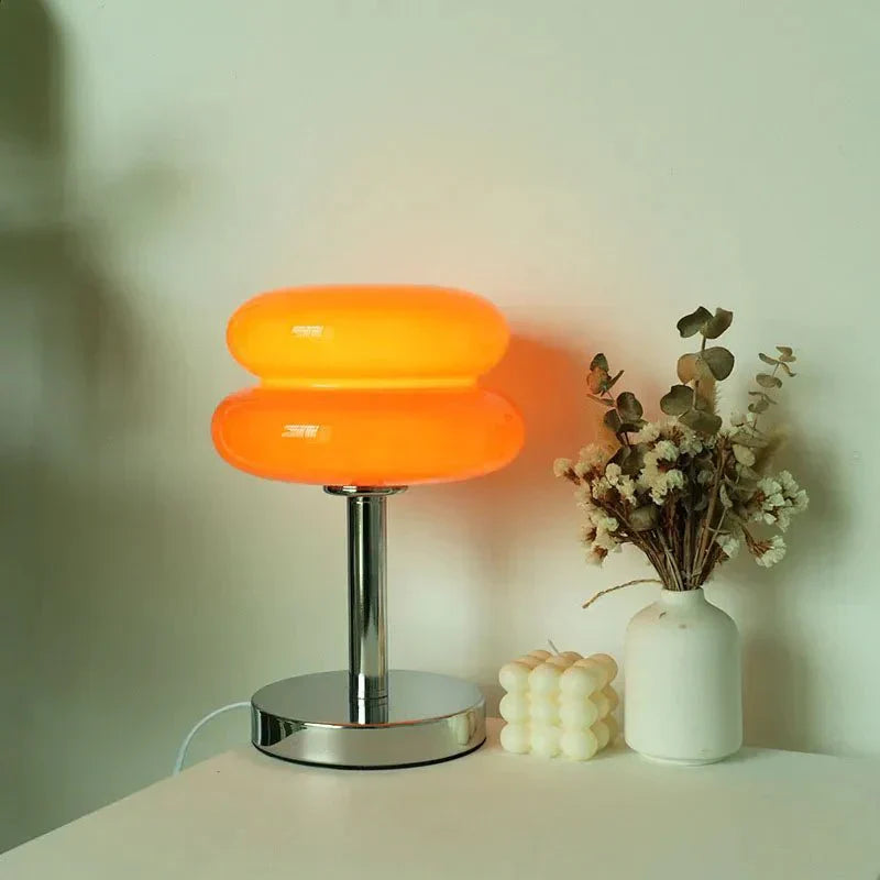 Retro Macaron Table Lamp made of colored glass