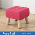 Padded ottoman stool in retro style in pastel colors