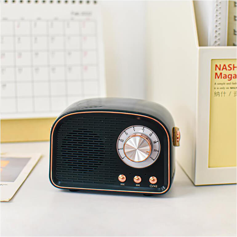 Retro Round Radio Bluetooth Speaker