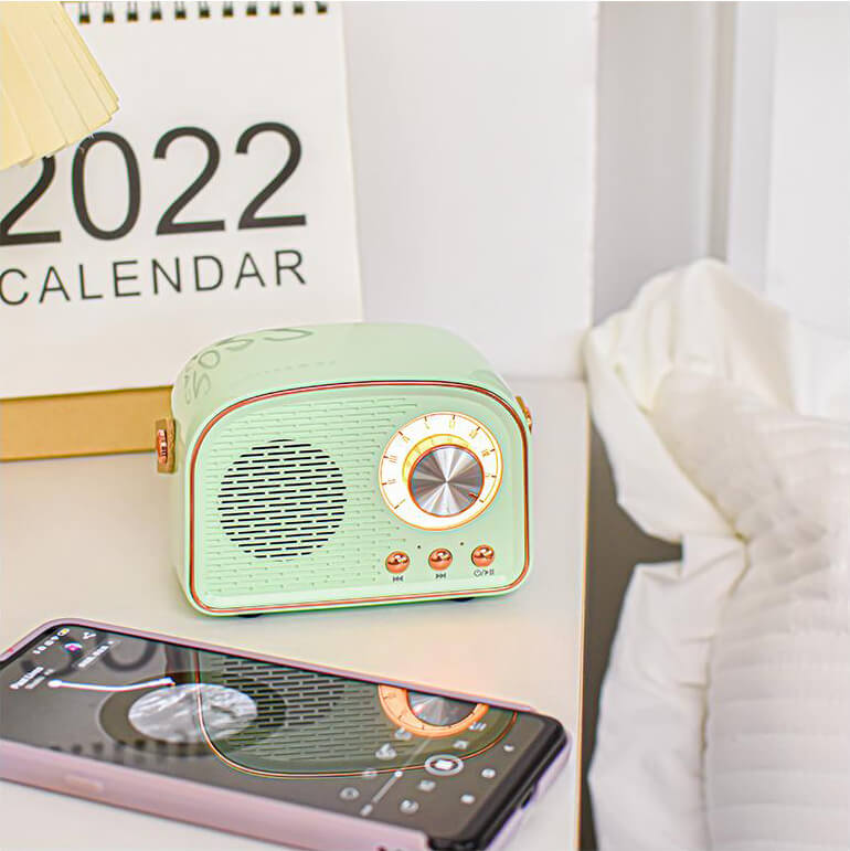 Retro Round Radio Bluetooth Speaker