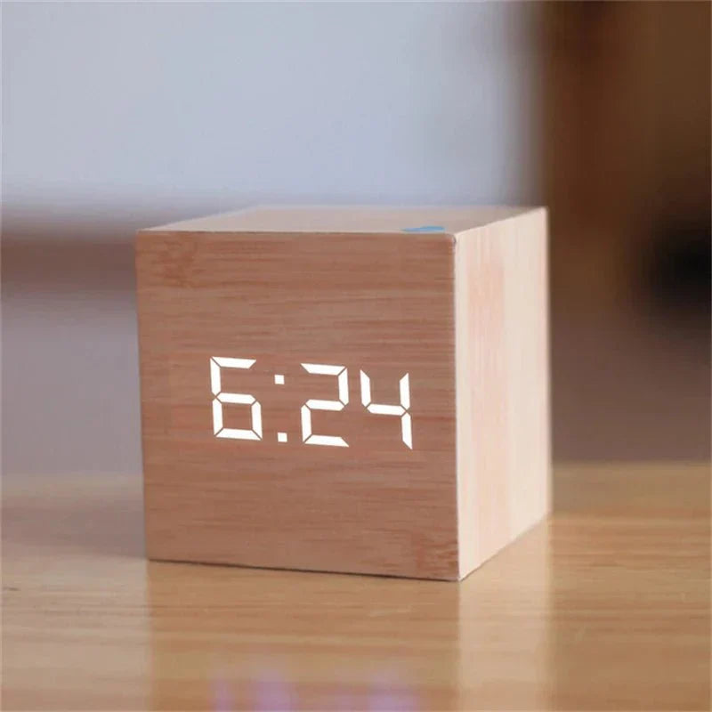 Digital LED Clock in Retro Style