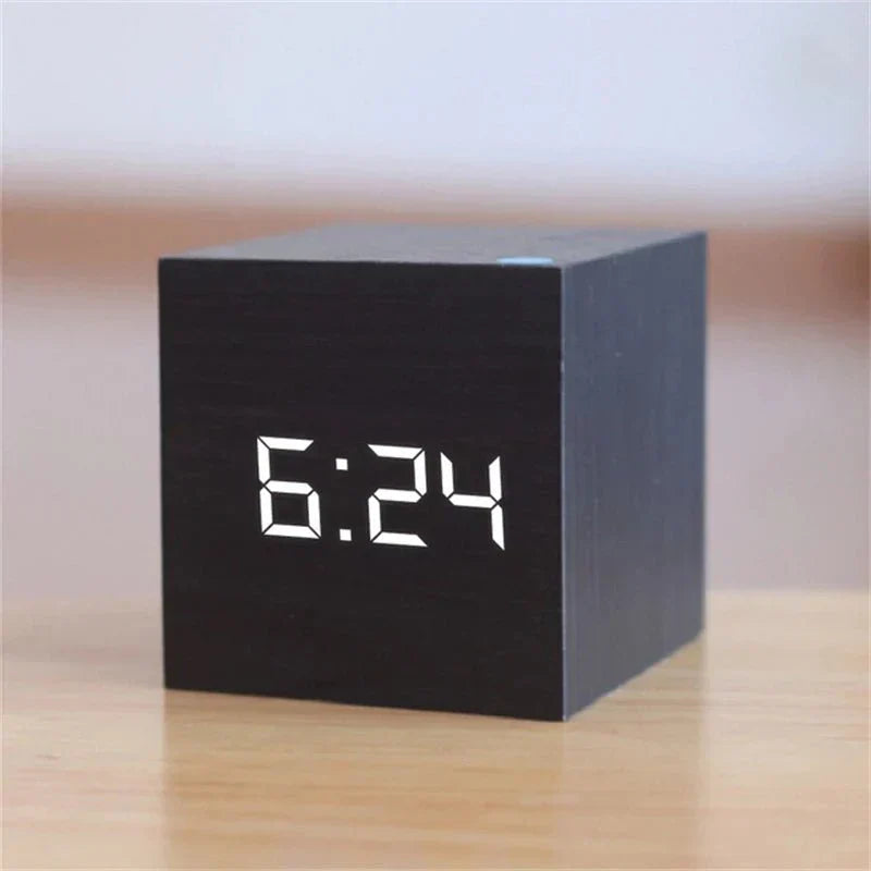Digital LED Clock in Retro Style