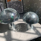 Retro-Style Glass Disco Mushroom Decoration
