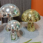 Retro-Style Glass Disco Mushroom Decoration