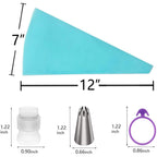 Reusable Cake Piping Bags and Nozzles Set