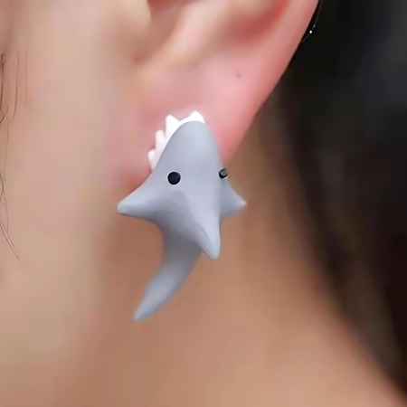 Cute Animal Cartoon Clay Stud Earrings – 1 Pair