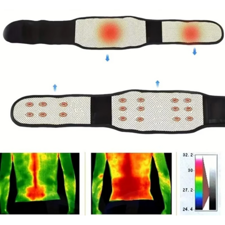 Adjustable Self-Heating Magnetic Therapy Back and Waist Support Belt