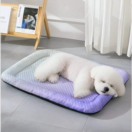 Ice Silk Cooling Pet Bed for Dogs & Cats – Summer Comfort Nest