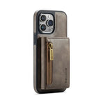 RFID iPhone Wallet Case | Removable Magnetic Leather Car Mount Shockproof Case