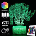 3D Lamp Rhinoceros Majestic
