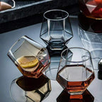 6 pieces hexagonal glasses