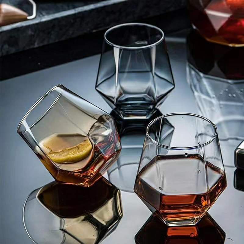 6 pieces hexagonal glasses