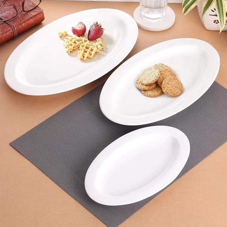 6 Piece Set Oval Plates