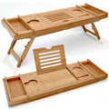 Expandable Bamboo Bathtub Caddy