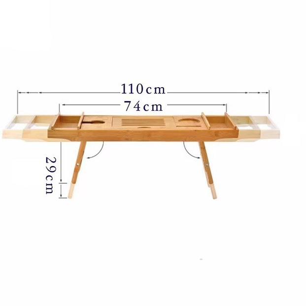 Expandable Bamboo Bathtub Caddy