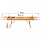 Expandable Bamboo Bathtub Caddy