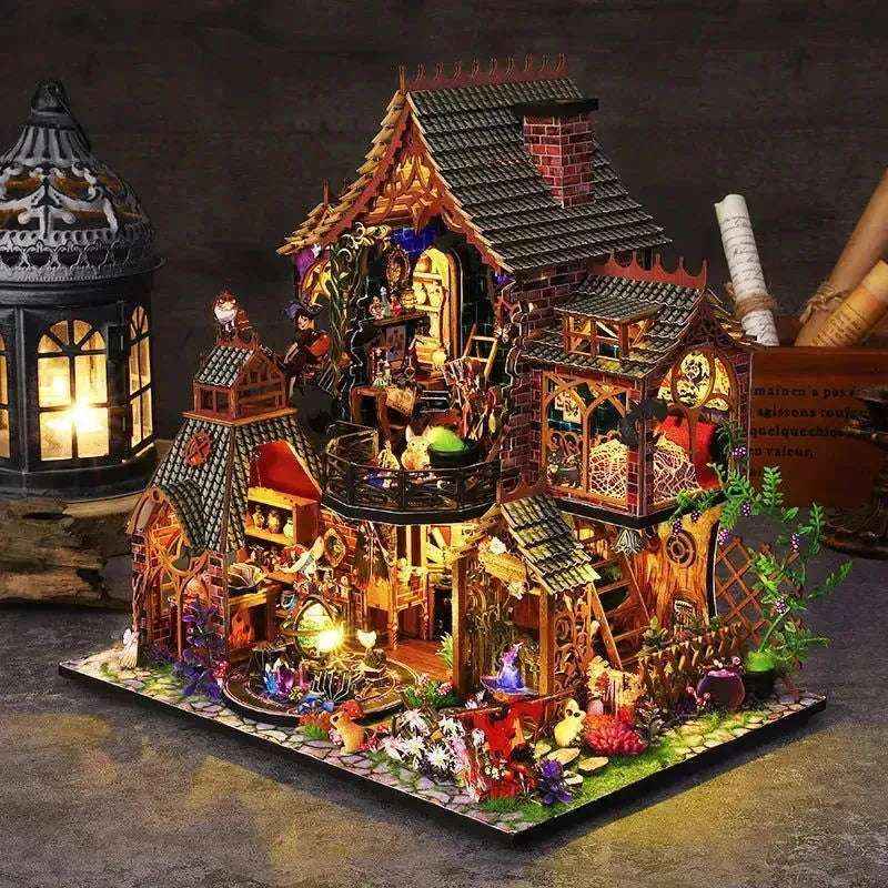 Elf House in the Forest DIY Miniature Dollhouse Kit