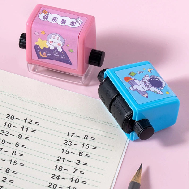 Mathematics learning stamp for children