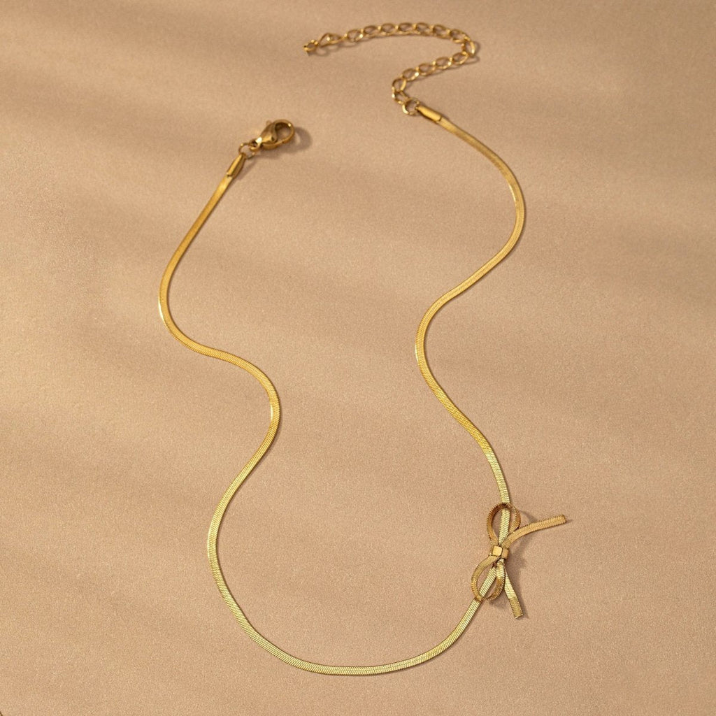 Romantic Dainty Bow Necklace
