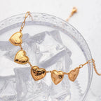 Romantic Five Heart Pendant Necklace