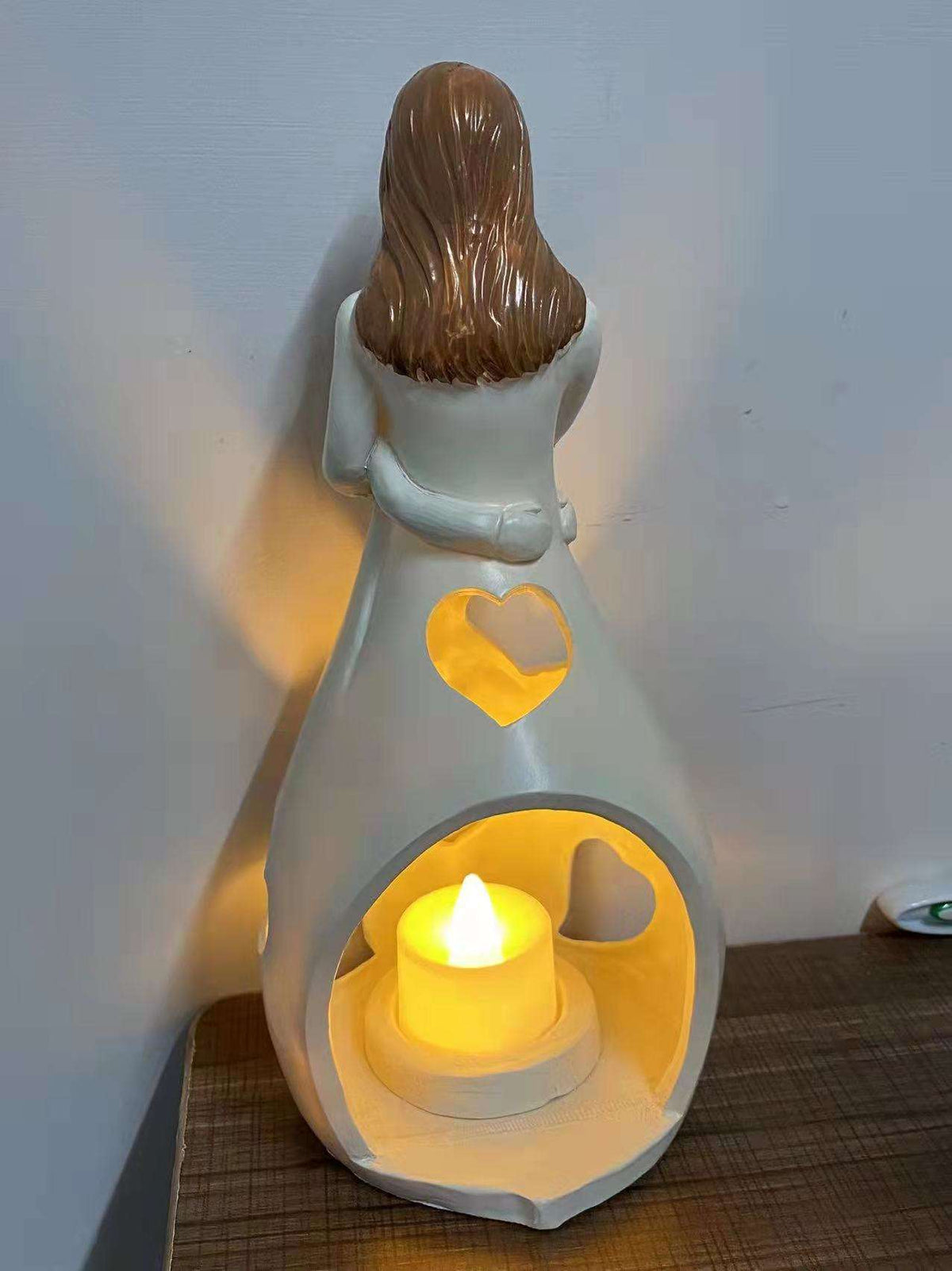 Table Lamp Romantic Resin Warm Heart Light