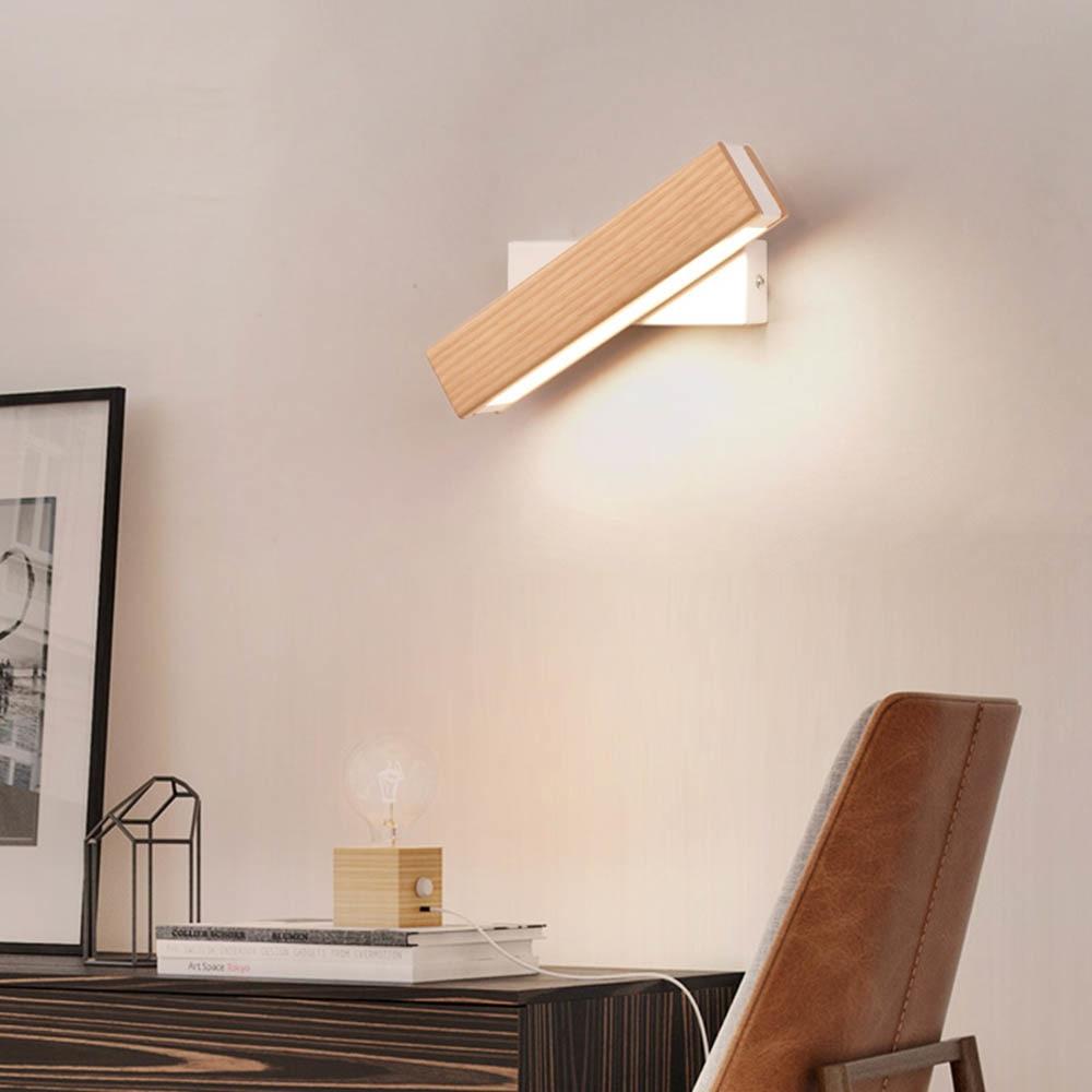 Rotatable Wood LED Wall Lamp - Jasper