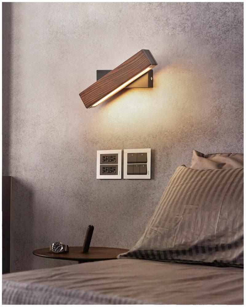 Rotatable Wood LED Wall Lamp - Jasper