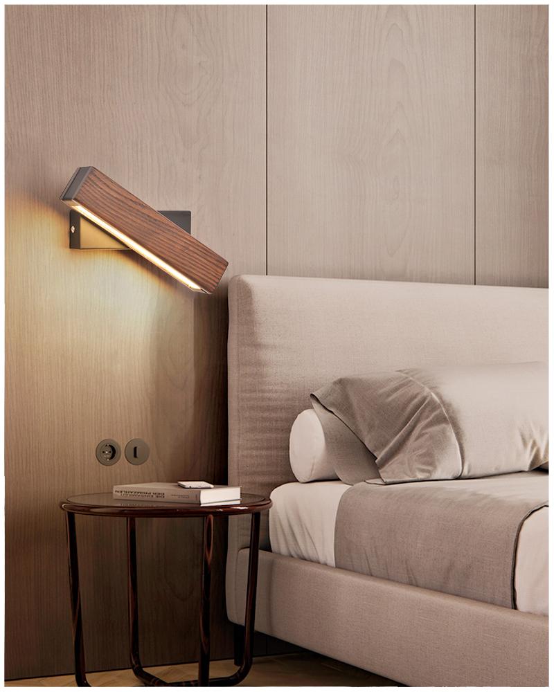 Rotatable Wood LED Wall Lamp - Jasper