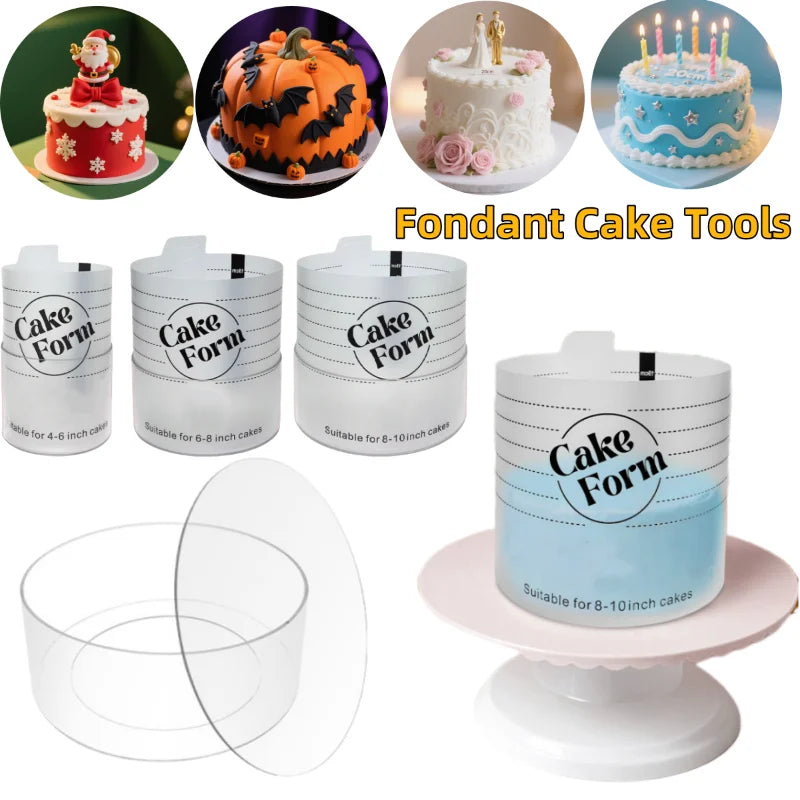Round Adjustable Cake Ring Mold Acrylic Circle Baking Cake Ring