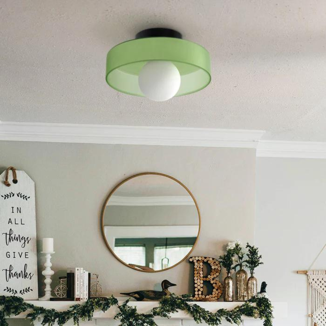 Round Ceiling Lamp with Stylish Functionality - LumiSphere