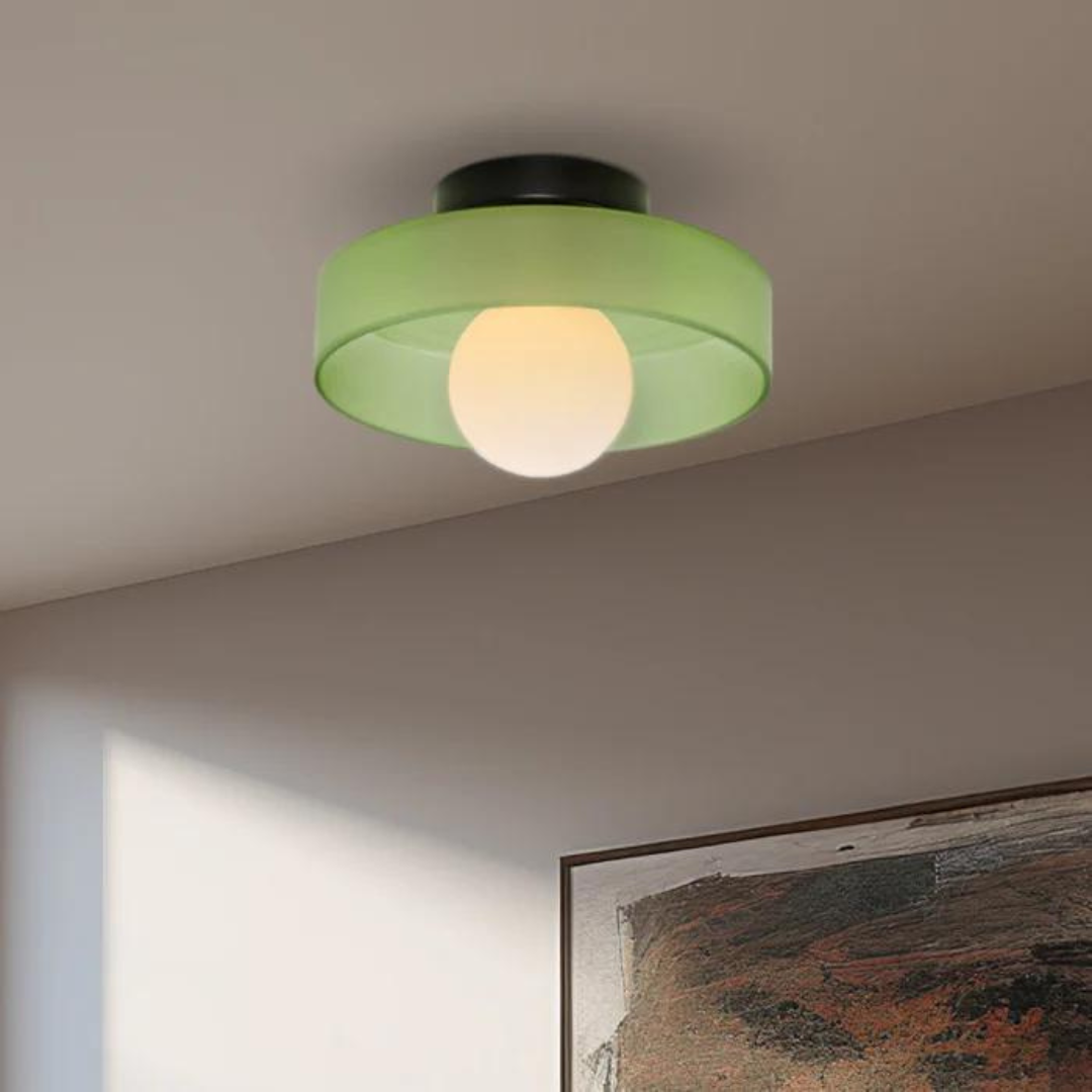 Round Ceiling Light with Stylish Functionality - LumiSphere