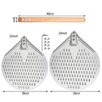 Round Pizza Turner Pizza Paddle with Wooden Handle Pizza Shovel