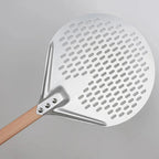 Round Pizza Turner Pizza Paddle with Wooden Handle Pizza Shovel