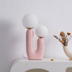 Contemporary Style Table Lamp with Natural Accent