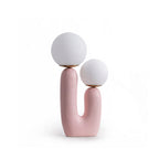 Contemporary Style Table Lamp with Natural Accent