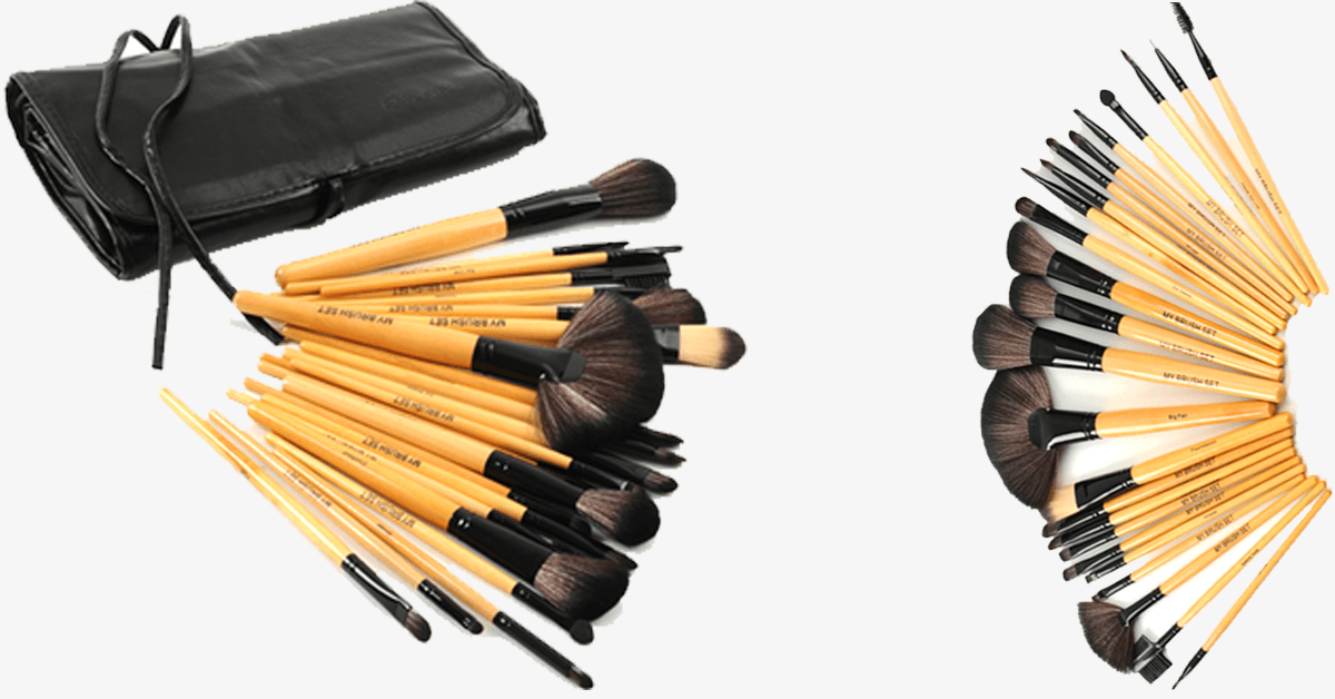 24-piece Premium Wood Brush Set with Free Case