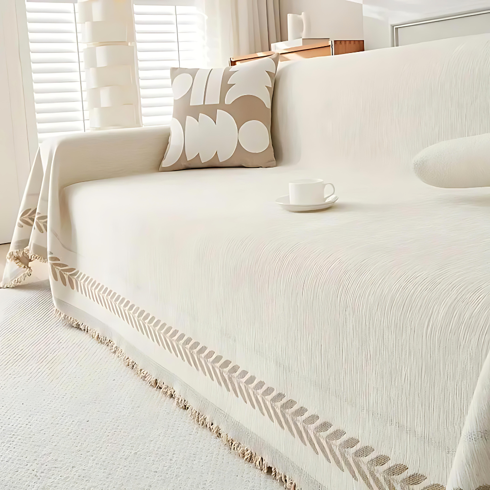 Rustic Cotton Tassel Sofa Cover