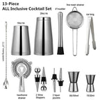Stainless Steel Drink Shaker Set with Professional Accessories