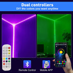 LED Light Strip, 30 m, 15 m, Music Synchronization, Bluetooth, 5050, RGB Ambient Light with Remote Control