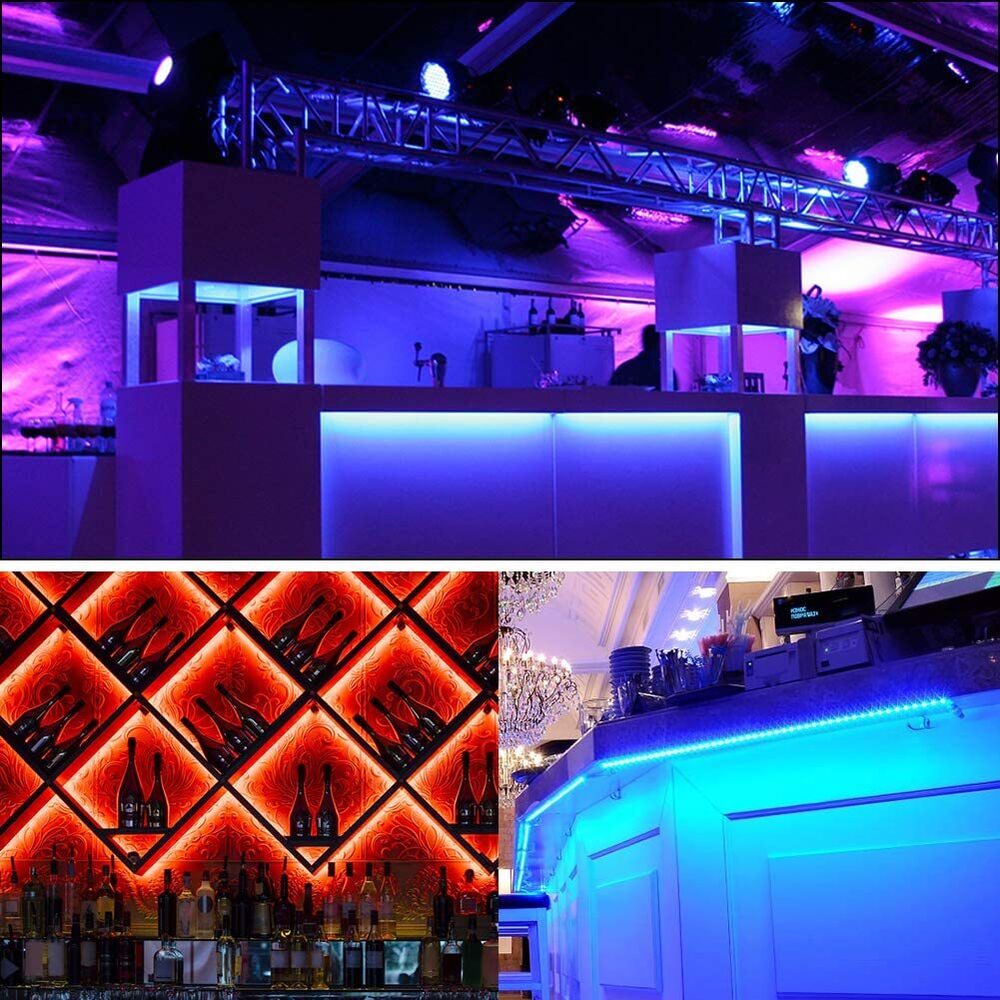 LED Light Strip, 30 m, 15 m, Music Synchronization, Bluetooth, 5050, RGB Ambient Light with Remote Control