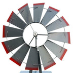 Windmill 8FT Metal Ornamental - Garden Decoration