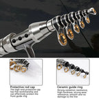 Carbon Fibre Telescopic Fishing Rod & Reel Set – Portable Fishing Kit for Sea & Freshwater