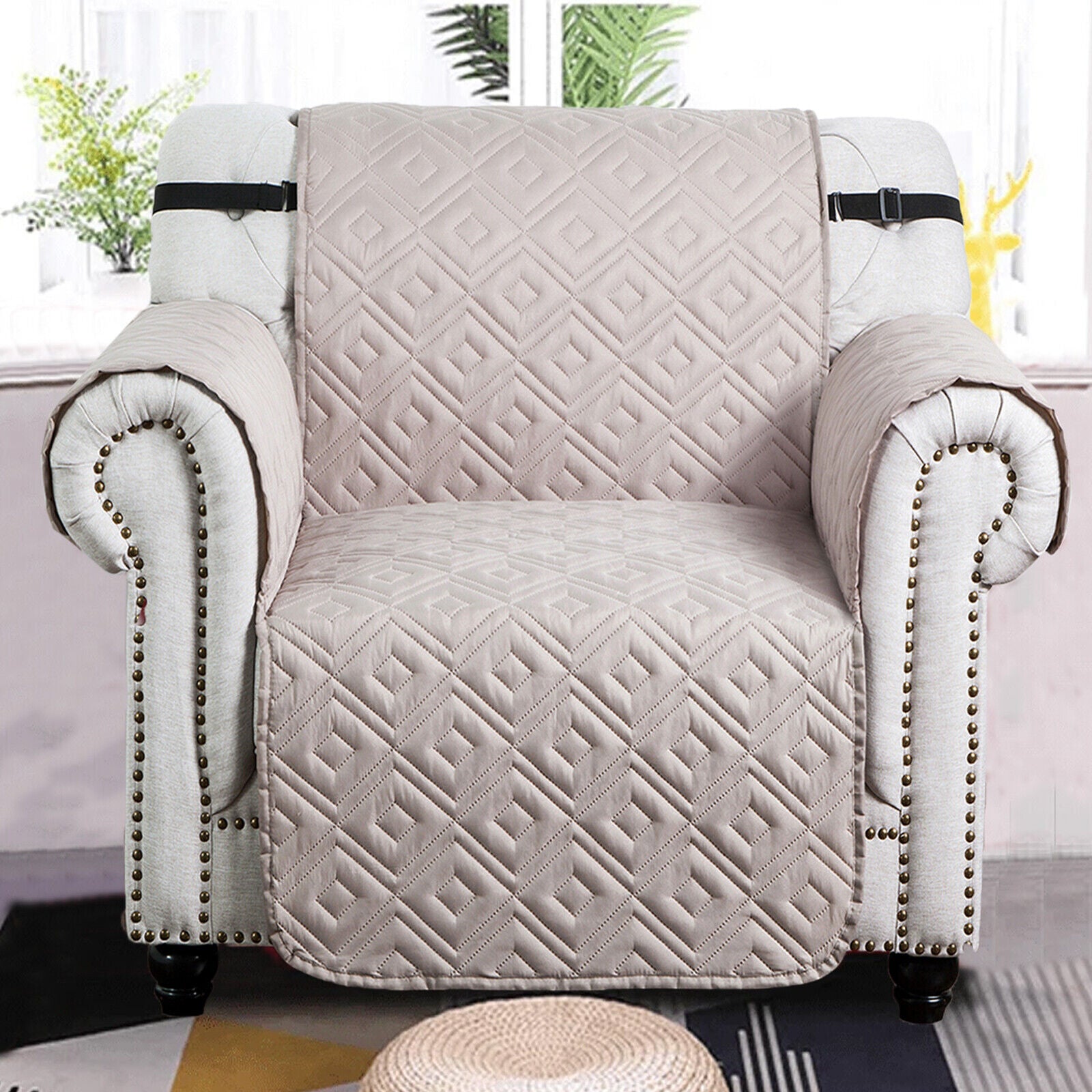 Quilted Sofa Cover Pet Protector Throw Waterproof Sofa Slip Covers 1/2/3 Settee