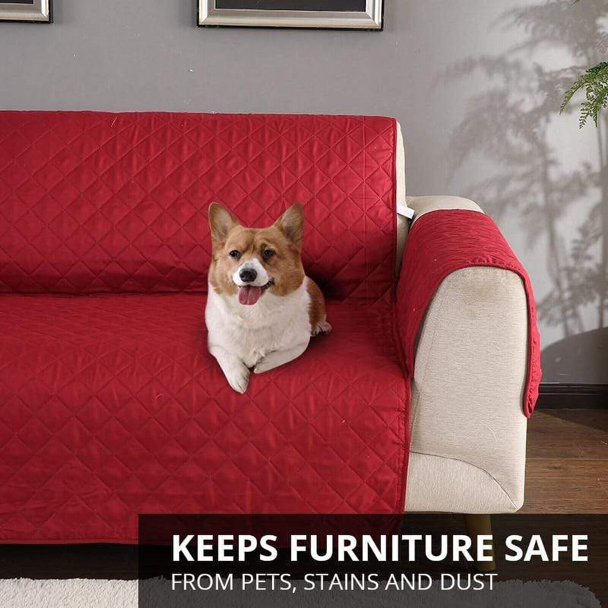1/2/3 Seater Pet Sofa Protector Cover Quilted Couch Covers Lounge Slipcover