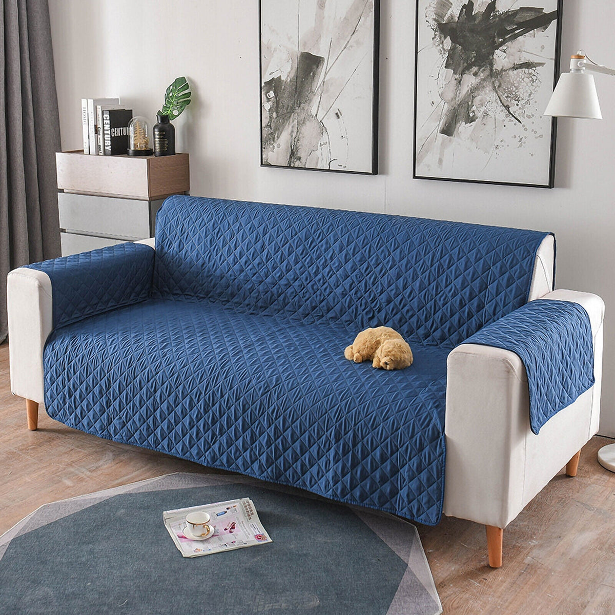 1/2/3 Seater Pet Sofa Protector Cover Quilted Couch Covers Lounge Slipcover