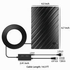 HDTV 4K Digital antenna for indoor use | Large range 600 miles